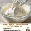 Crema Chantilly Casera con Leche en Polvo