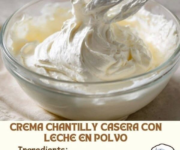Crema Chantilly Casera con Leche en Polvo