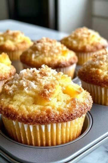 muffins de piña hawaianos