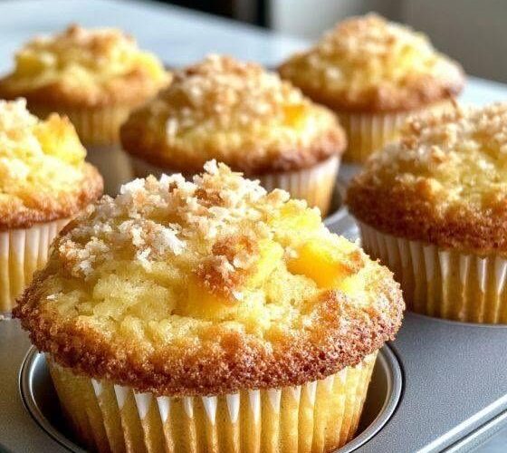 muffins de piña hawaianos