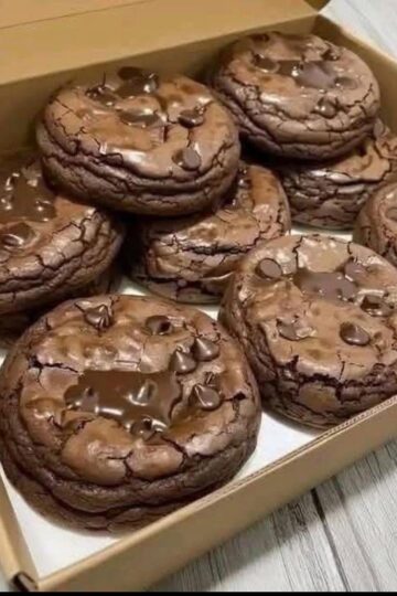 Galletas hechas con mezcla para brownies