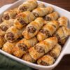 Rollitos de Hojaldre con Salchicha y Queso